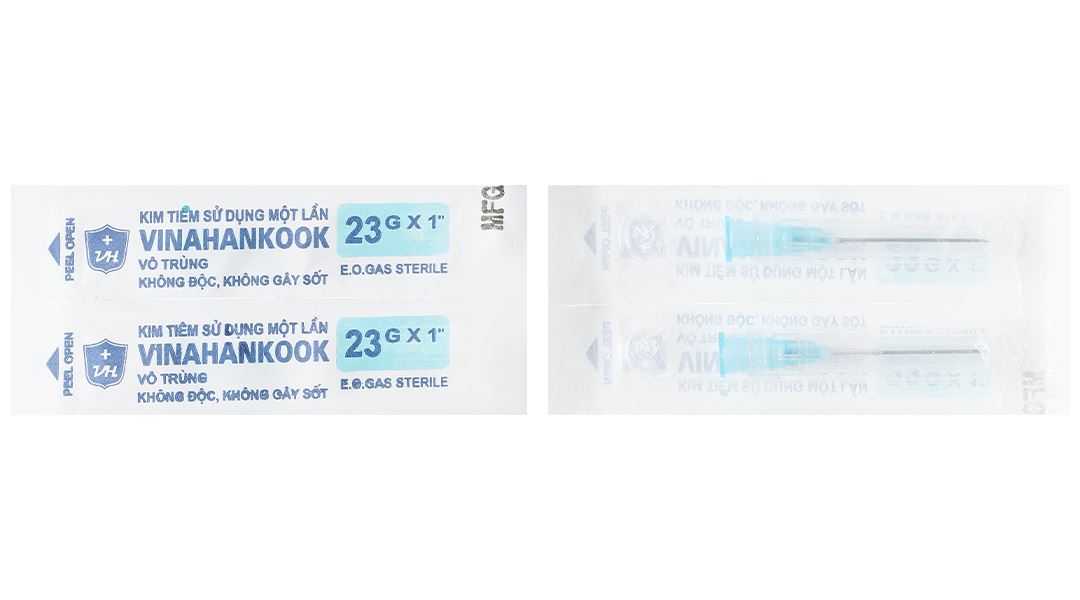 Đầu kim tiêm sử dụng một lần Vinahankook 23G x 1’’