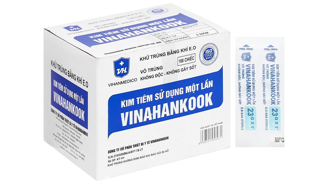 Đầu kim tiêm sử dụng một lần Vinahankook 23G x 1’’