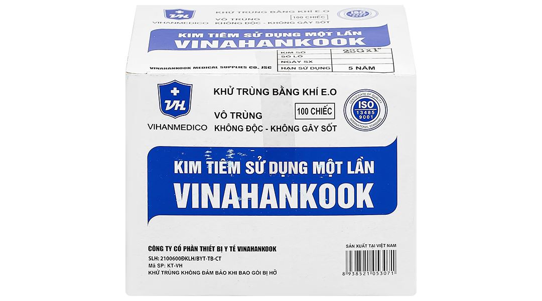 Đầu kim tiêm sử dụng một lần Vinahankook 23G x 1’’