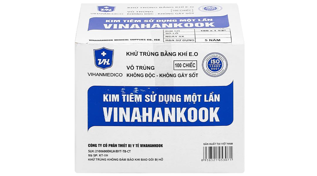 Đầu kim tiêm sử dụng một lần Vinahankook 18G x 1 1/2’’