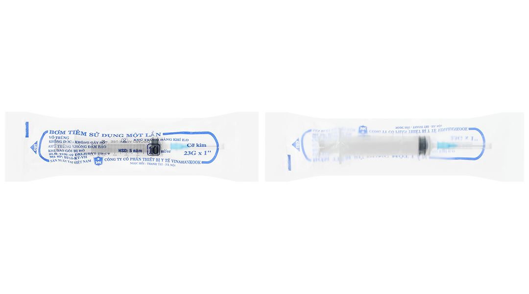 Bơm tiêm sử dụng một lần Vinahankook 10ml/cc 23G x 1’’
