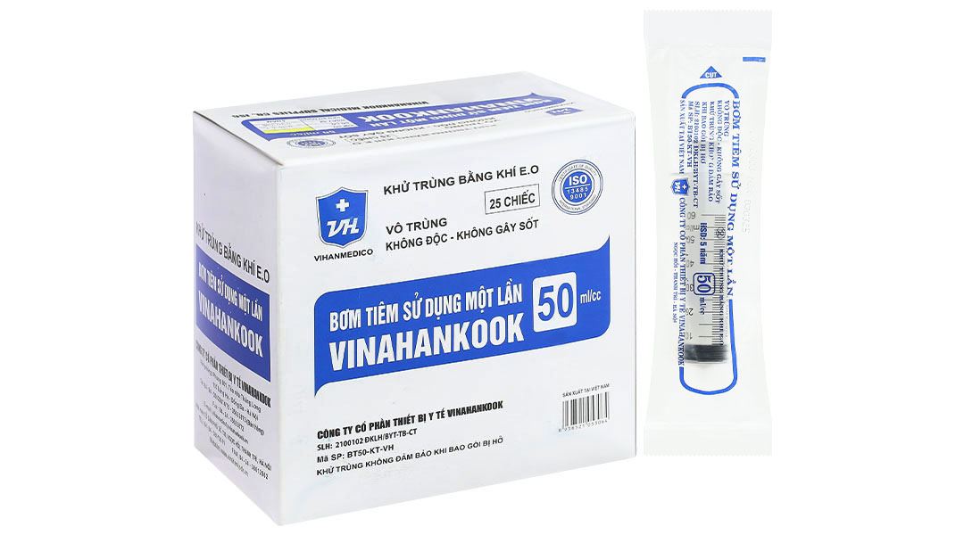 Bơm tiêm sử dụng một lần Vinahankook 50ml/cc