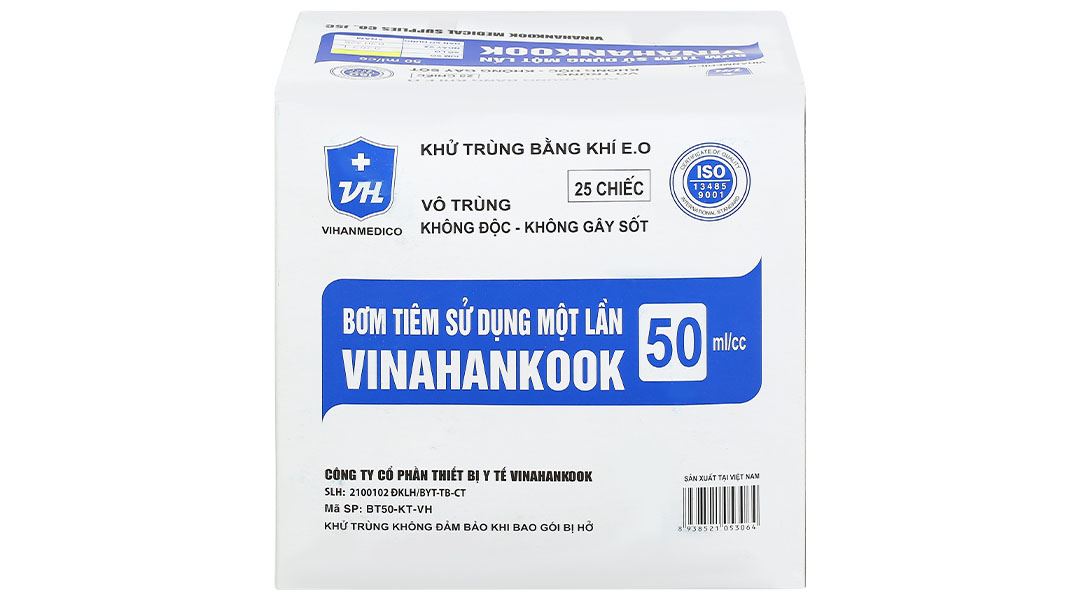 Bơm tiêm sử dụng một lần Vinahankook 50ml/cc