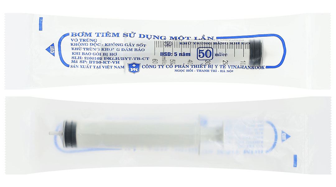 Bơm tiêm sử dụng một lần Vinahankook 50ml/cc