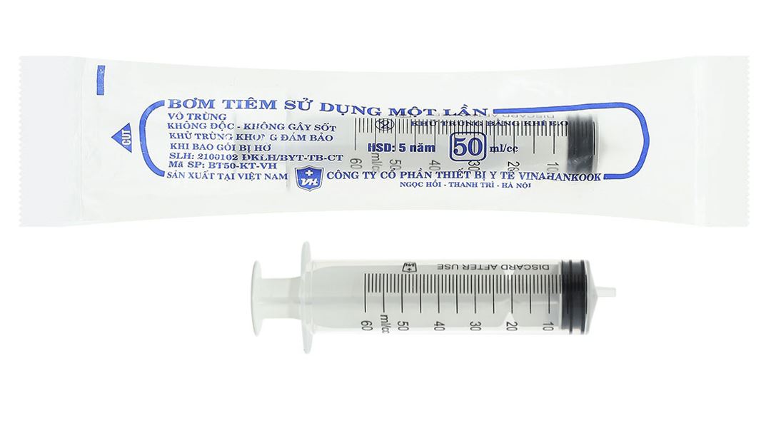 Bơm tiêm sử dụng một lần Vinahankook 50ml/cc