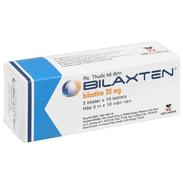 Bilaxten 20mg điều trị viêm mũi dị ứng, mày đay