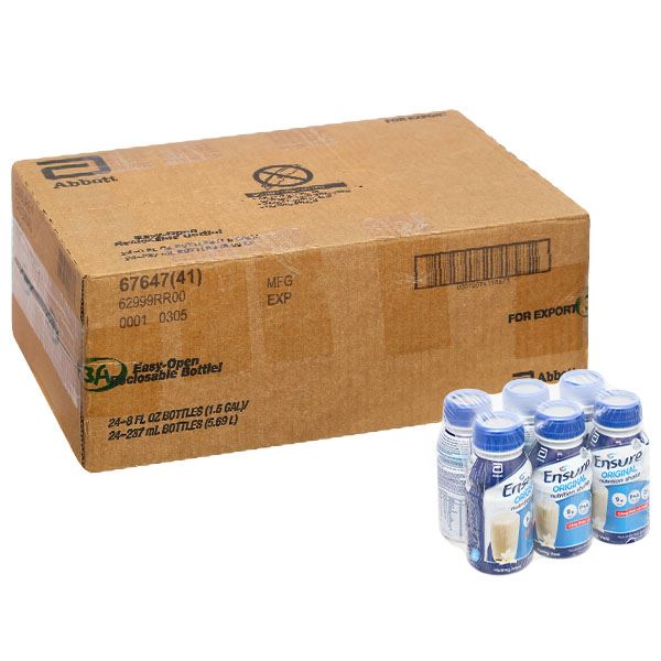 Sữa bột pha sẵn Ensure Original bổ sung dinh dưỡng hương vani (24 chai x 237ml)