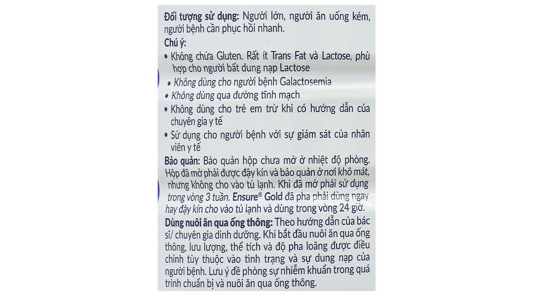 Thực phẩm dinh dưỡng y học: Ensure Gold - 9