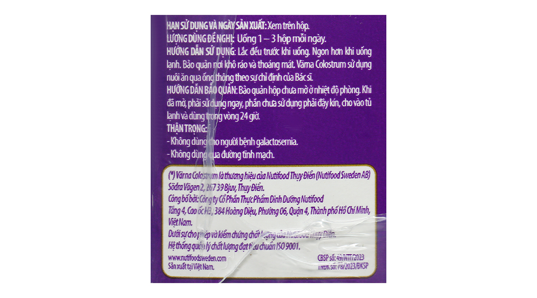 Thực phẩm dùng cho chế độ ăn đặc biệt: Sản phẩm dinh dưỡng pha sẵn Varna Colostrum cho người lớn ăn uống kém, cần tăng cường đề kháng - 20