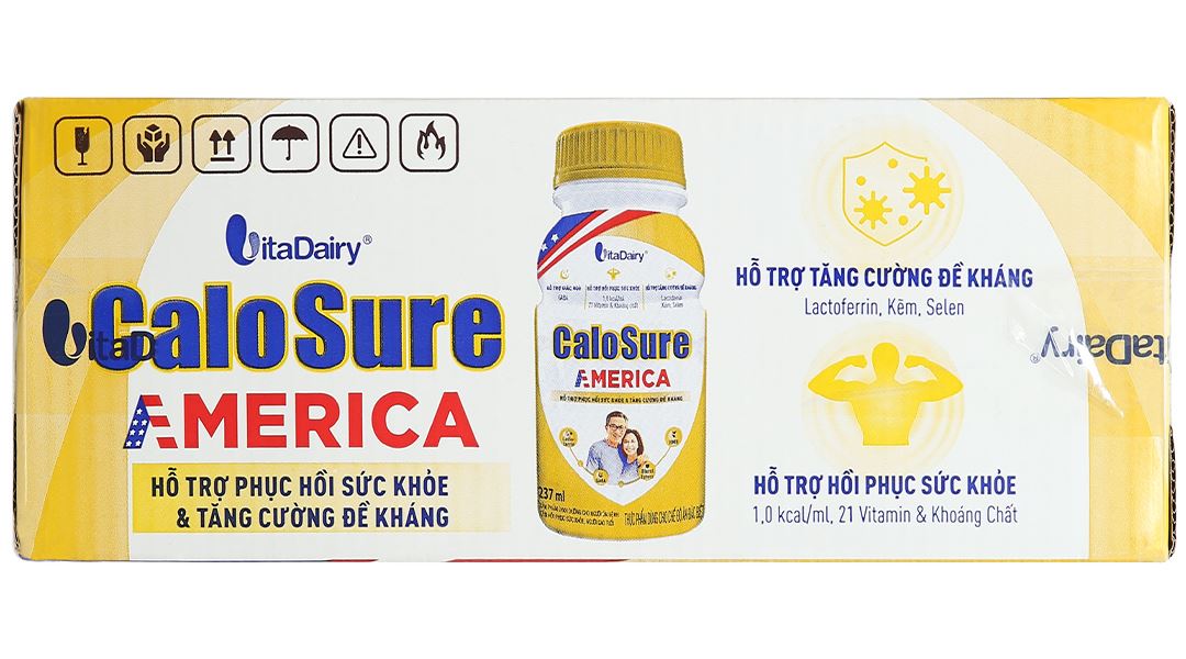 Sữa bột pha sẵn CaloSure America tăng đề kháng, hồi phục sức khỏe
