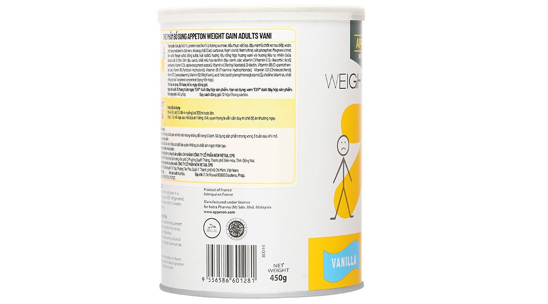Sữa Bột Appeton Weight Gain Cho Người Lớn Hương Vanilla