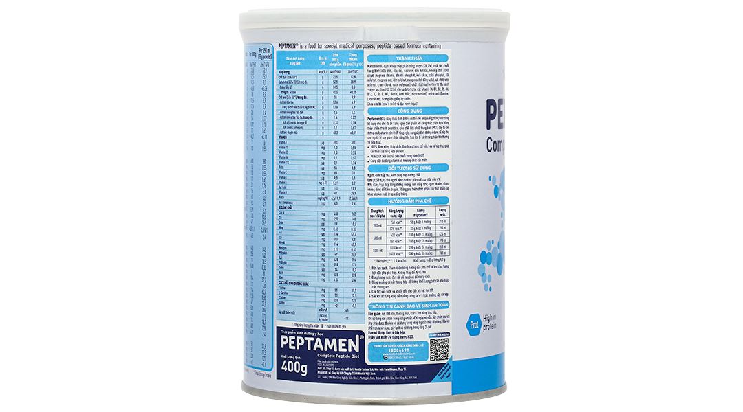 Thực phẩm dinh dưỡng y học Peptamen lon 400g