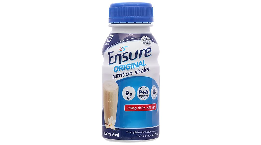 Sữa bột pha sẵn Ensure Original bổ sung dinh dưỡng đầy đủ hương vani