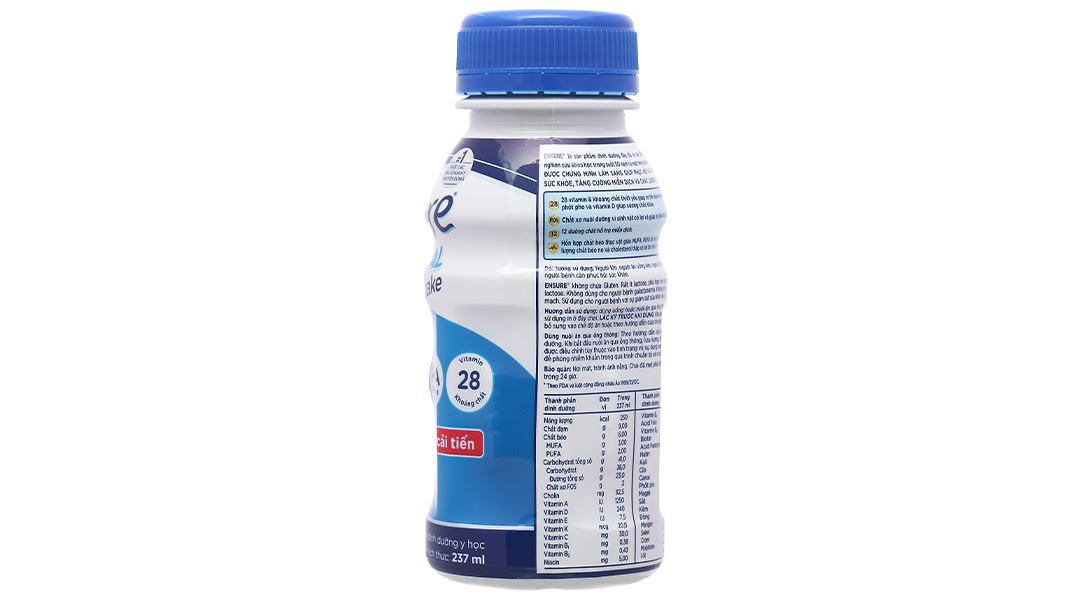 Sữa bột pha sẵn Ensure Original bổ sung dinh dưỡng đầy đủ hương vani