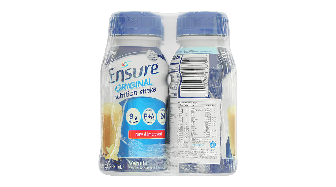 Sữa bột pha sẵn Ensure Original bổ sung dinh dưỡng đầy đủ hương vani