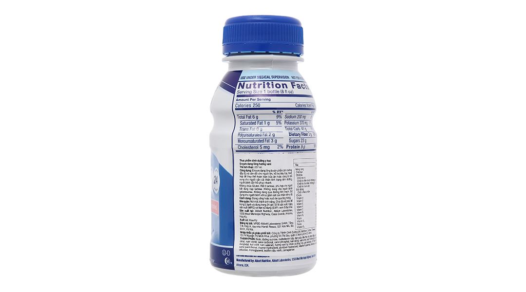 Sữa bột pha sẵn Ensure Original bổ sung dinh dưỡng đầy đủ hương vani