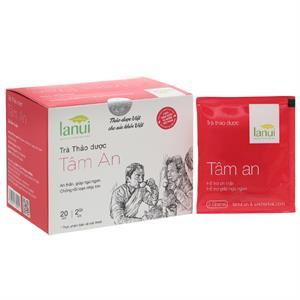 Lanui Trà thảo dược Tâm An an thần, chống rối loạn nhịp tim hộp 20 gói x 2g