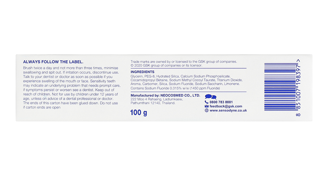 Kem đánh răng Sensodyne Repair & Protect Deep Repair Whitening
