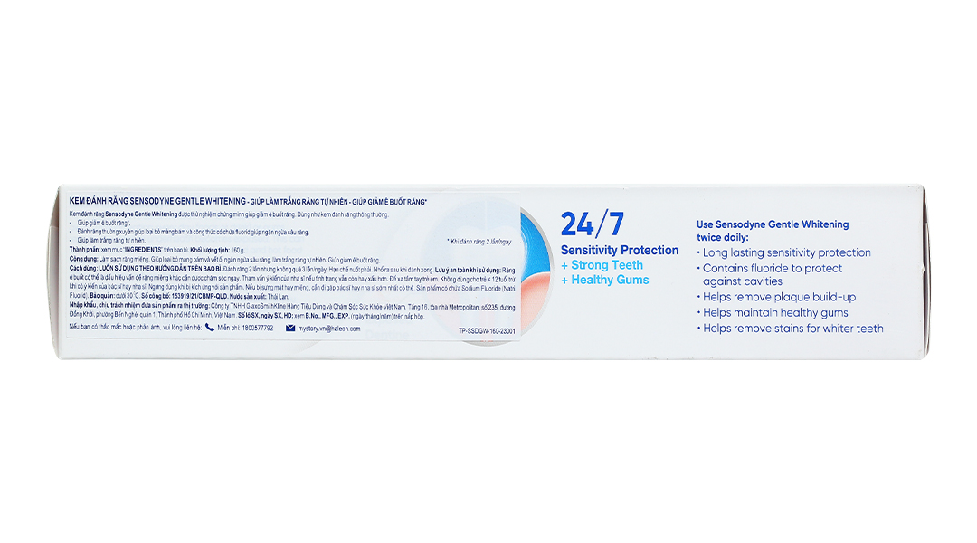 Kem đánh răng Sensodyne Gentle Whitening giúp làm trắng răng tuýp 160g - 12