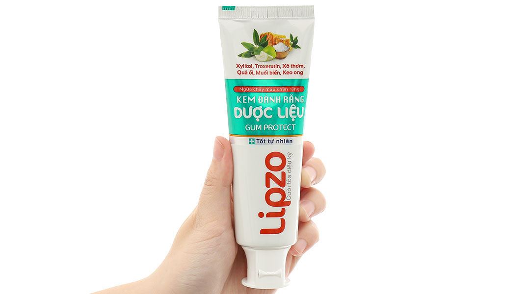 Kem đánh răng Dược Liệu Lipzo sạch nướu, ngừa chảy máu chân răng
