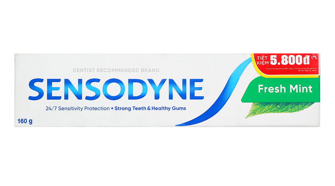 Kem đánh răng Sensodyne Fresh Mint giảm ê buốt tuýp 160g - 10