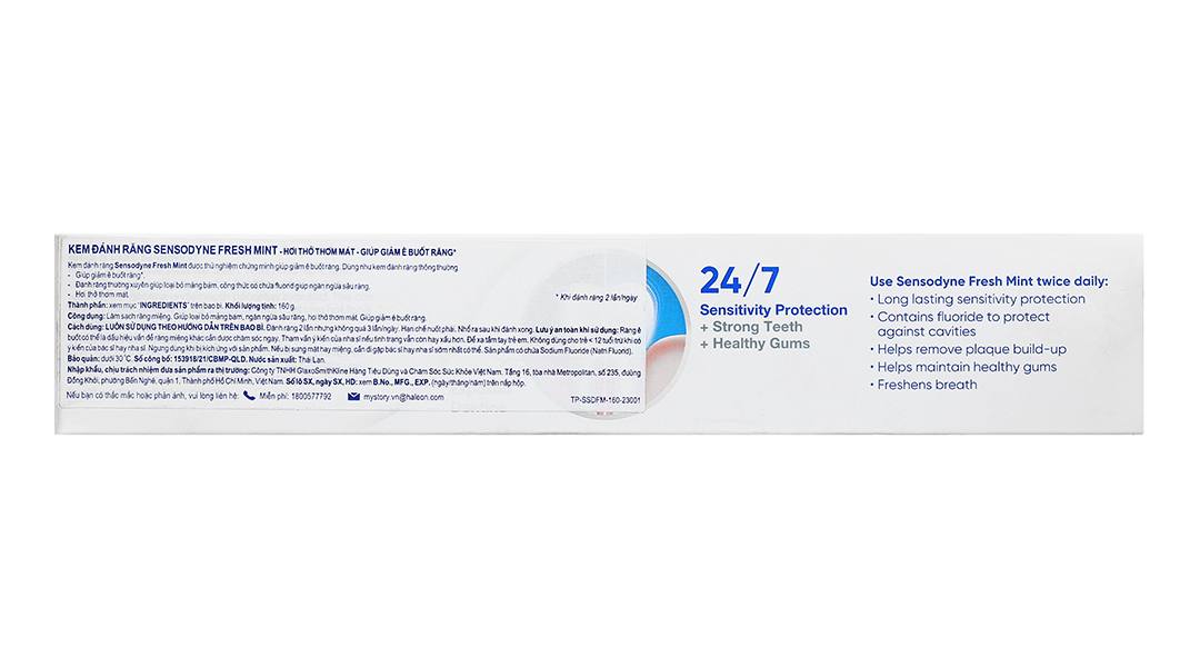 Kem đánh răng Sensodyne Fresh Mint giảm ê buốt tuýp 160g - 11
