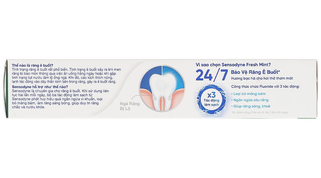 Kem đánh răng Sensodyne Fresh Mint giảm ê buốt tuýp 160g - 23
