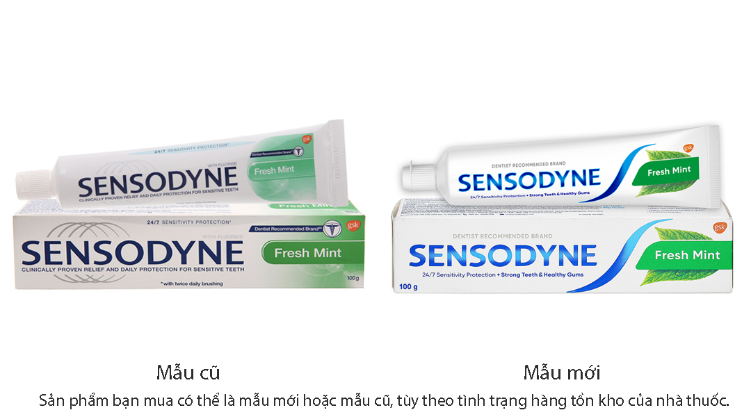 Kem đánh răng Sensodyne Fresh Mint giảm ê buốt