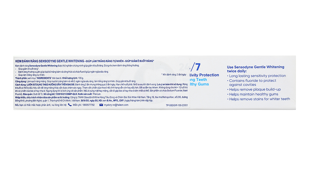 Kem đánh răng Sensodyne Gentle Whitening giúp làm trắng răng tuýp 100g - 10