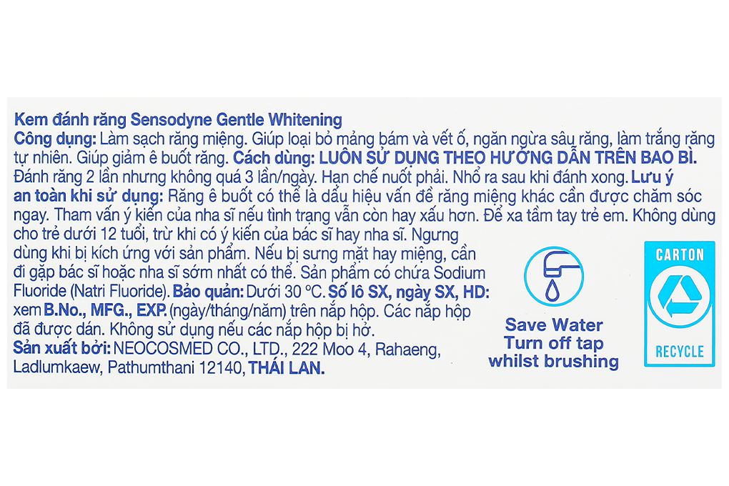Kem đánh răng Sensodyne Gentle Whitening giúp làm trắng răng tuýp 100g - 25