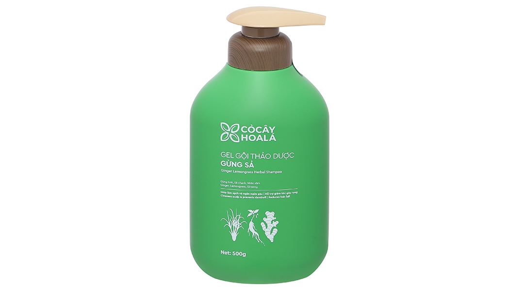 Gel gội hữu cơ Gừng Sả Cocay Hoala ngăn dầu, dưỡng ẩm