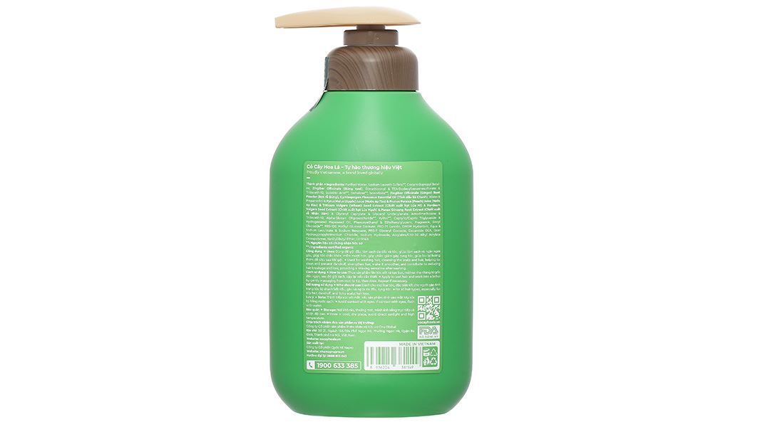 Gel gội hữu cơ Gừng Sả Cocay Hoala ngăn dầu, dưỡng ẩm