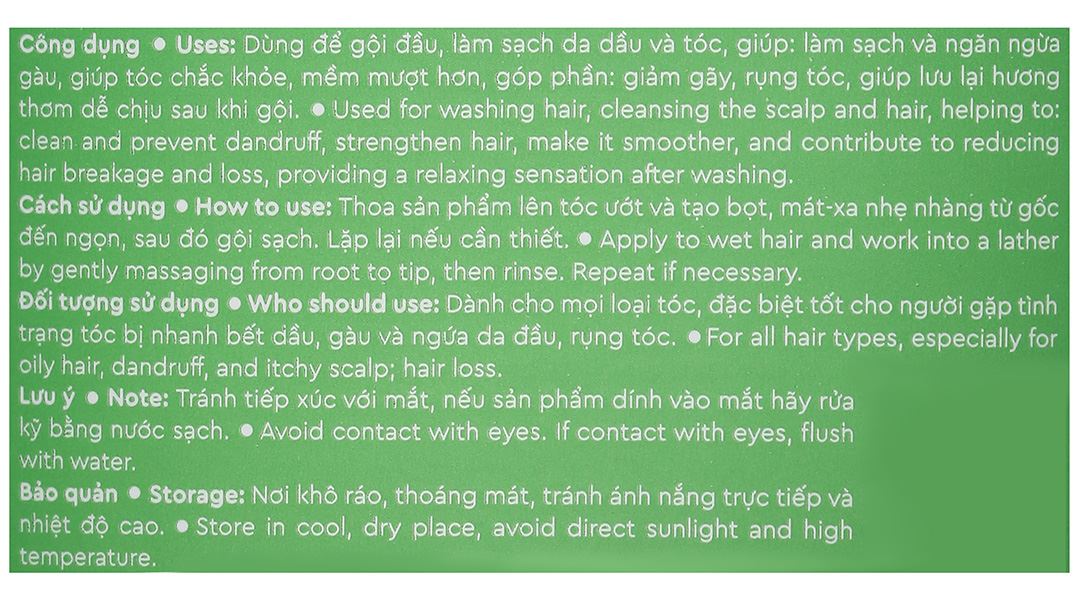 Gel gội hữu cơ Gừng Sả Cocay Hoala ngăn dầu, dưỡng ẩm
