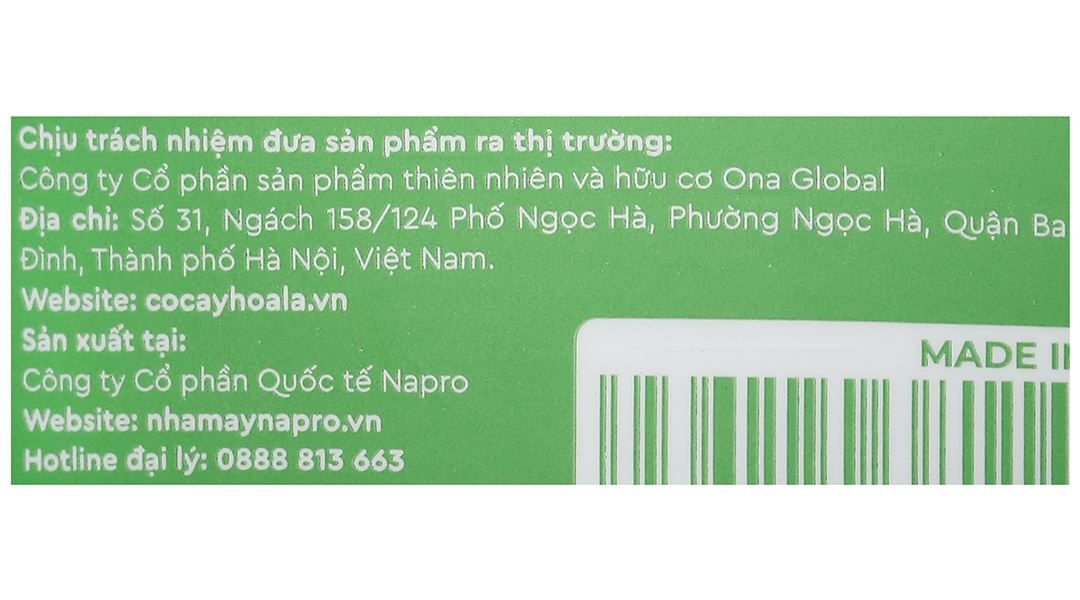 Gel gội hữu cơ Gừng Sả Cocay Hoala ngăn dầu, dưỡng ẩm