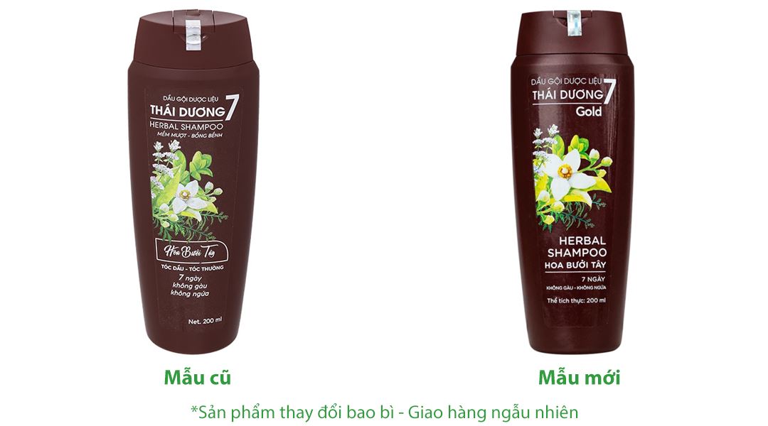 Dầu gội dược liệu Thái Dương 7 Gold sạch gàu, mềm mượt