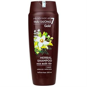 Dầu gội dược liệu Thái Dương 7 Gold sạch gàu, mềm mượt chai 200ml