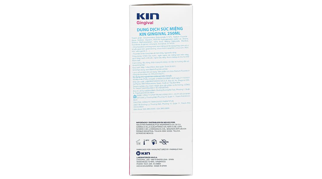 Dung dịch súc miệng Kin Gingival ngừa viêm nướu, sâu răng