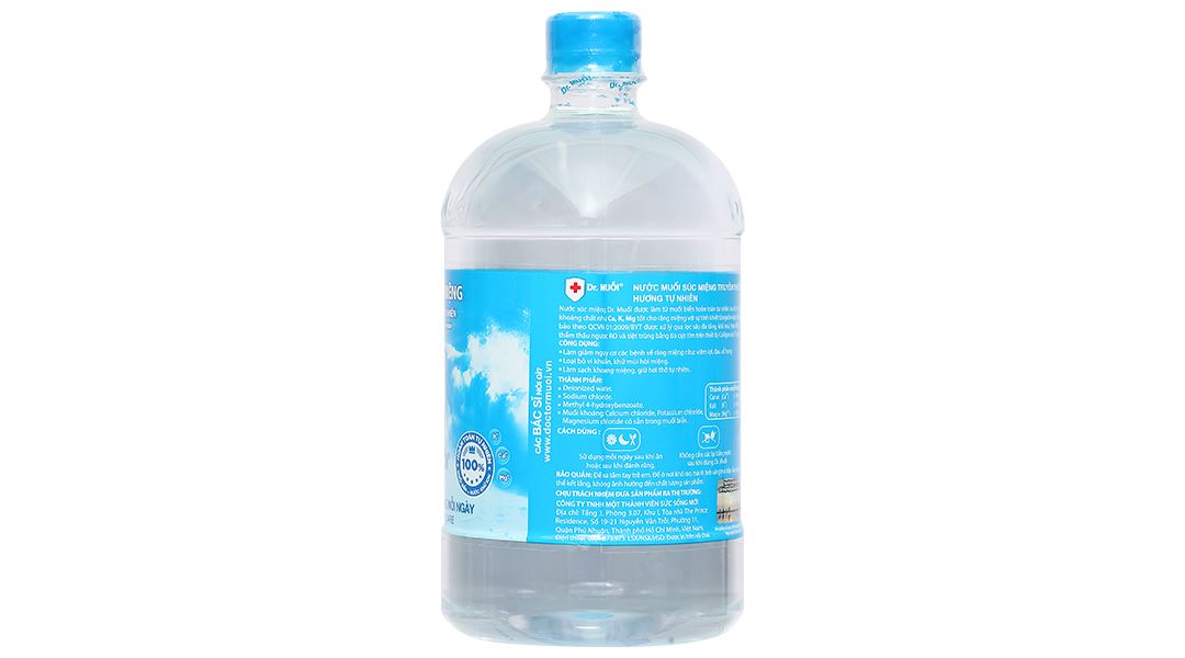 Nước súc miệng Dr. Muối ngừa vi khuẩn, giảm mùi hôi miệng