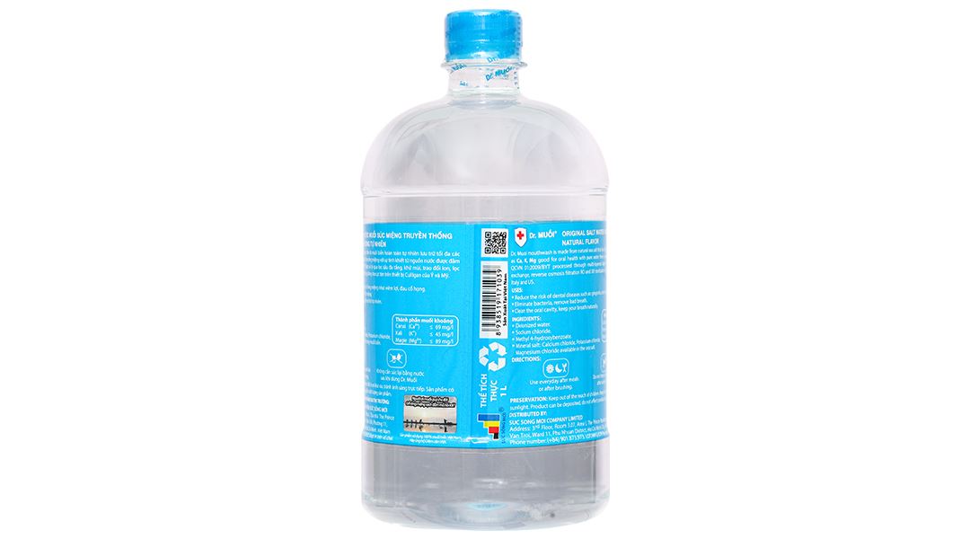 Nước súc miệng Dr. Muối ngừa vi khuẩn, giảm mùi hôi miệng