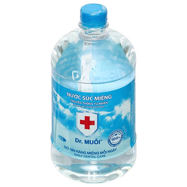 Nước súc miệng Dr. Muối ngừa vi khuẩn, giảm mùi hôi miệng chai 1000ml