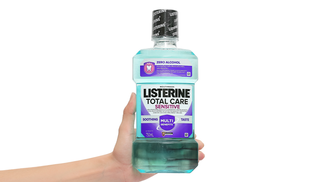 Nước súc miệng Listerine Total Care Sensitive hơi thở thơm mát