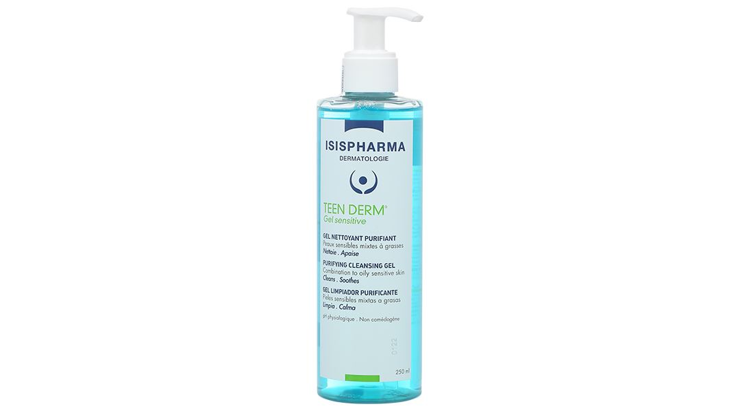 Gel rửa mặt Isis Pharma Teenderm Gel Sensitive giảm nhờn, ngừa mụn