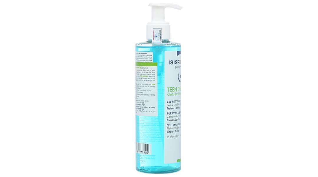 Gel rửa mặt Isis Pharma Teenderm Gel Sensitive giảm nhờn, ngừa mụn