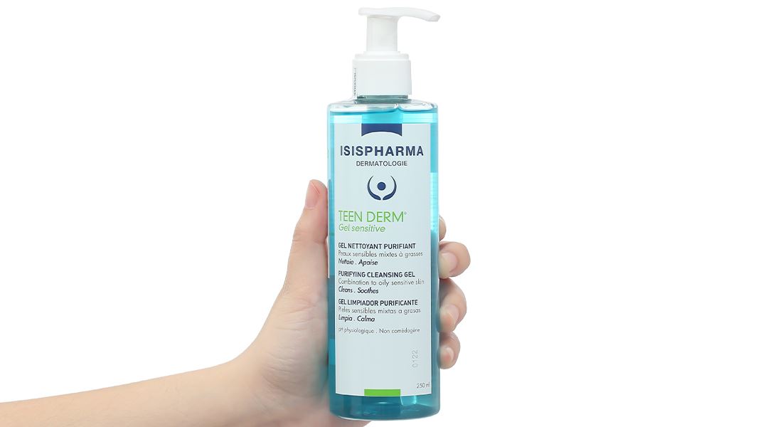 Gel rửa mặt Isis Pharma Teenderm Gel Sensitive giảm nhờn, ngừa mụn