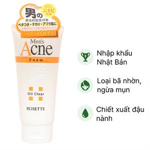 Sữa rửa mặt Rosette Men's Acne Foam ngừa mụn cho nam tuýp 120g