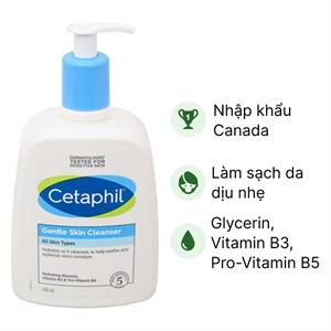 Sữa rửa mặt Cetaphil Gentle Skin Cleanser dịu nhẹ, làm sạch da
