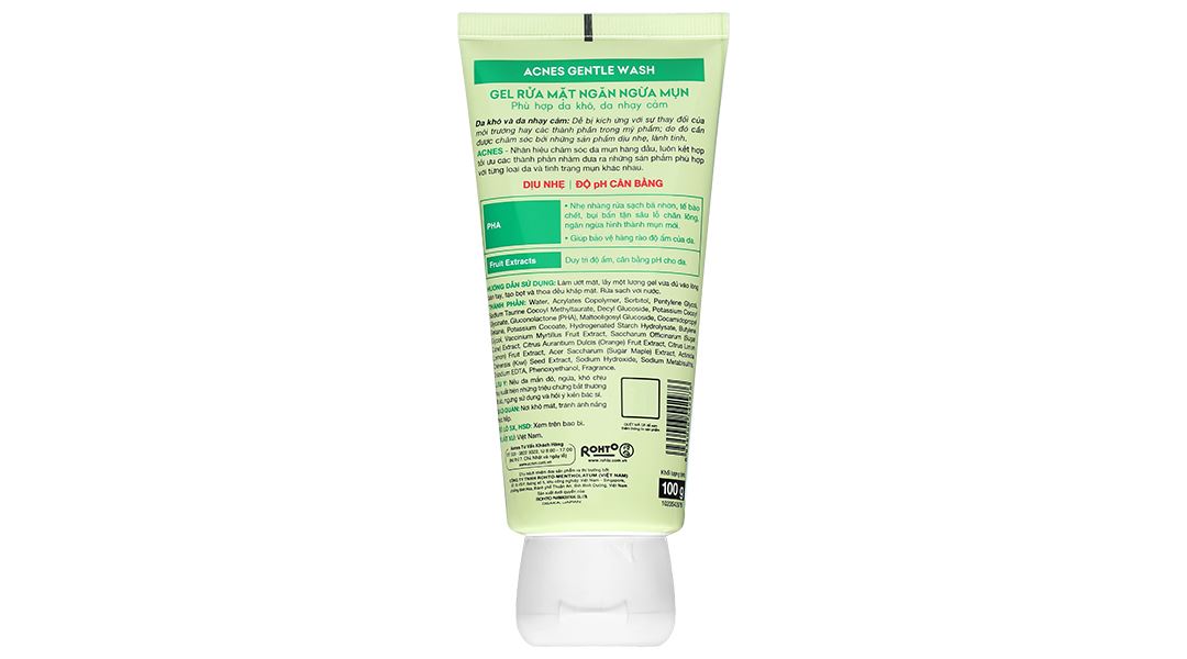Gel rửa mặt Acnes Gentle Wash ngừa mụn cho da khô và da nhạy cảm