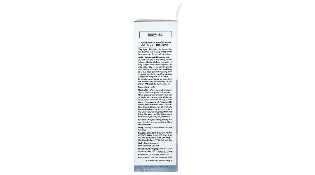 Gel rửa mặt Transino Clear Gel Wash giúp dưỡng ẩm, làm sạch