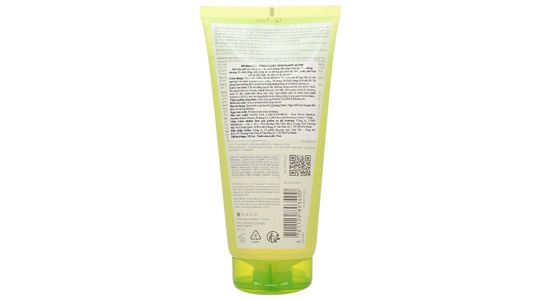 Gel rửa mặt Bioderma Sébium Gel Moussant Actif cho da hỗn hợp, da dầu
