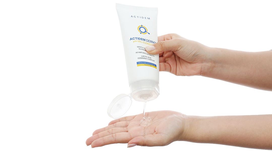 Gel rửa mặt Actidem Derma pH làm sạch dầu thừa, bã nhờn cho da dầu mụn tuýp 150ml - 12